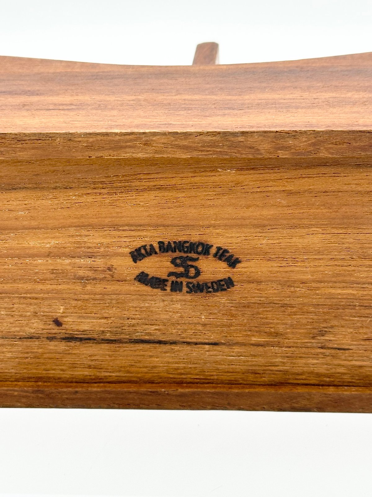 北欧スウェーデン　AKTA BANGKOK TEAK社　ガラス蓋チークキャニスタ 北欧スウェーデンAKTA BANGKOK TEAK社ガラス蓋チークキャニスタ