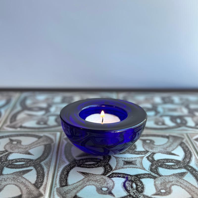 iittala/イッタラ】Ballo/バロ/キャンドルホルダー/コバルトブルー