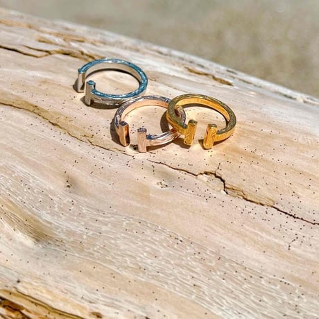 -- Scroll double T Ring --