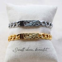 -- Scroll chain bracelet --