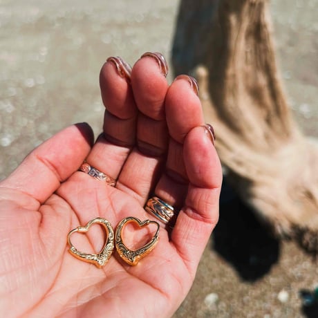 -- Heart  hoop pierce --