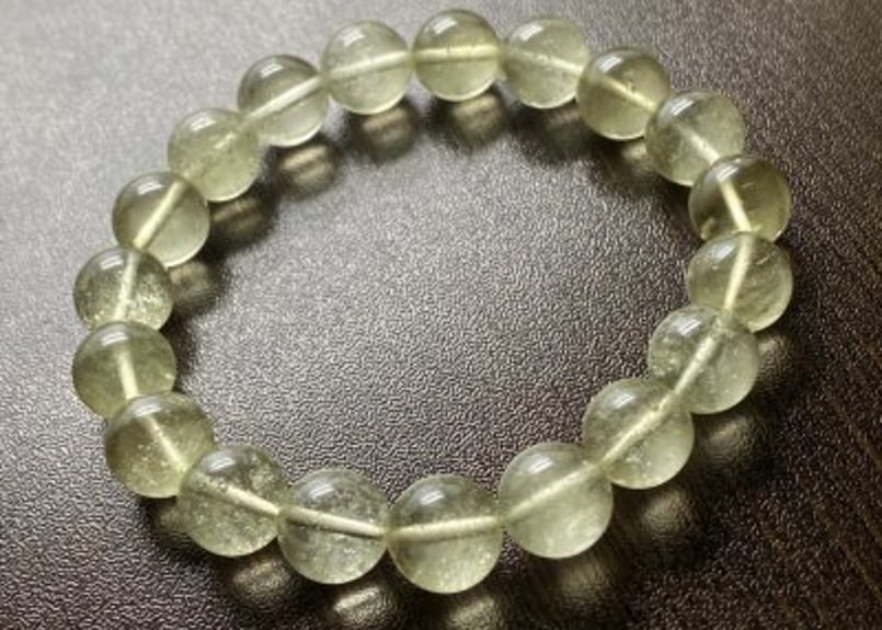 鑑別書付】リビアングラス 10mm ブレスレット