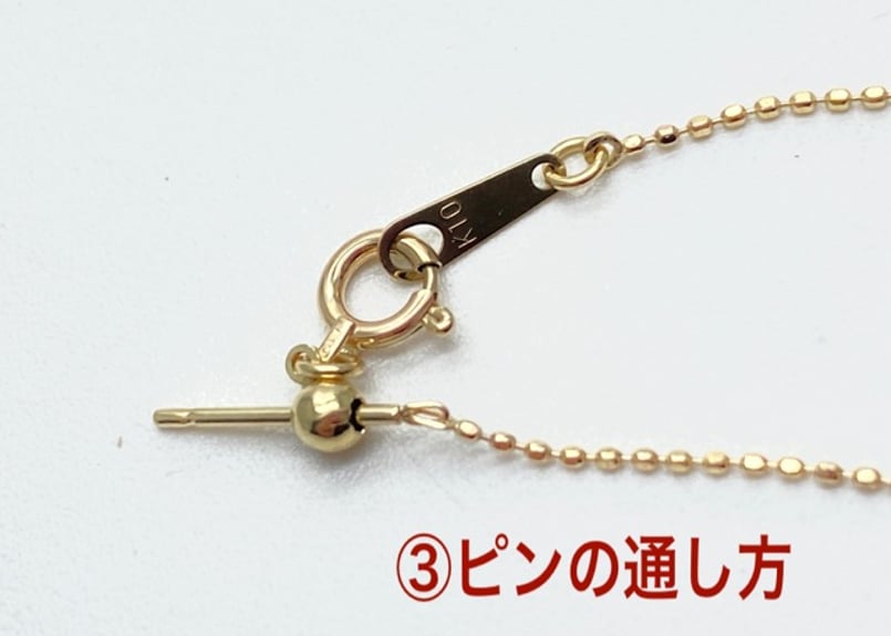 10金ゴールド 10K 刻印 スライドピン ネックレス カットボール 10金ゴールド 10K 刻印 スライドピン ネックレス カットボール