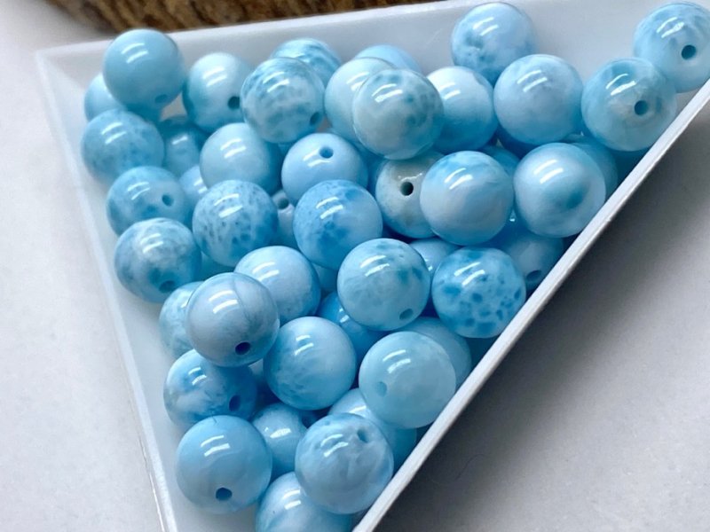 高品質 ラリマー 7mm 5個セット 鑑別済 天然石 パワーストーン 高品質 ラリマー 7mm 5個セット 鑑別済 天然石 パワーストーン