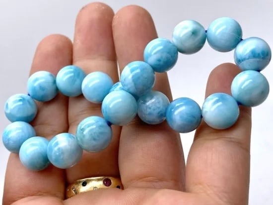 ラリマー 10mm玉 AAAA ブレスレット