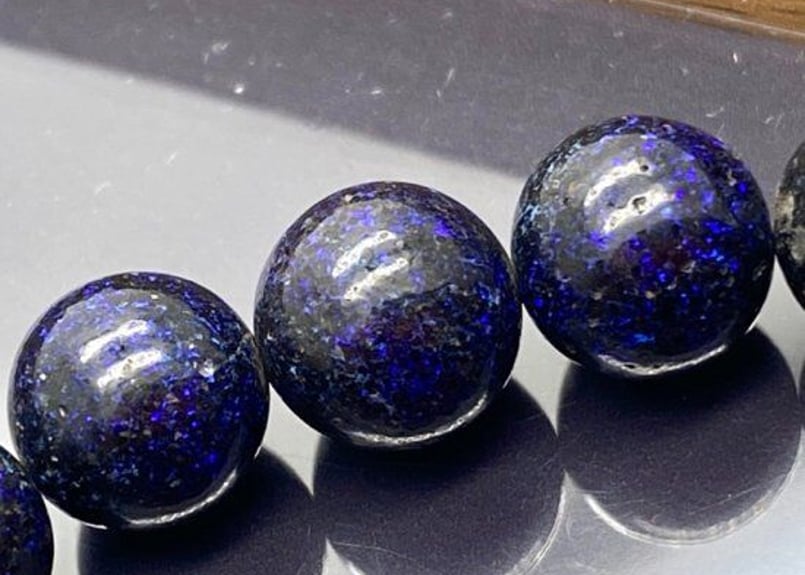 鑑別書付 ブルーブラックマトリックスオパール 10mm 鑑別書付 ブルーブラックマトリックスオパール 10mm