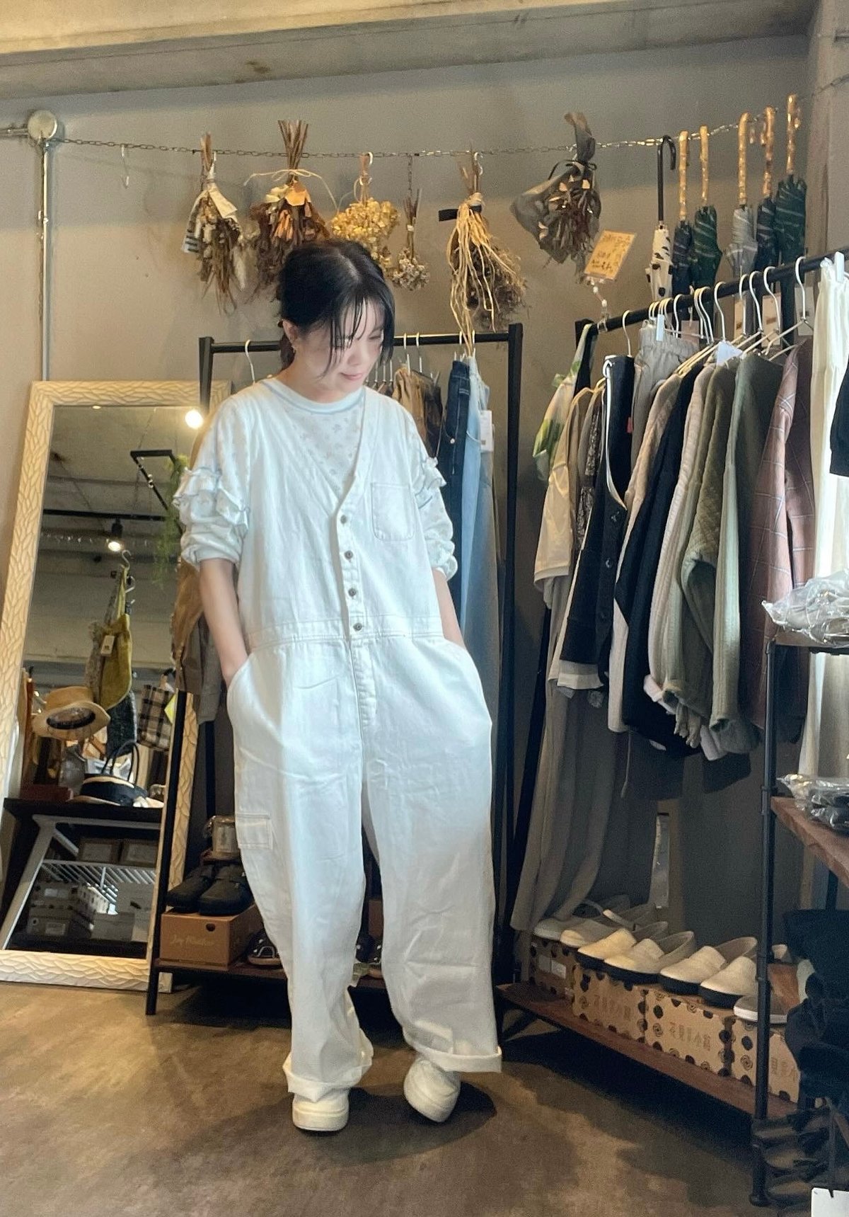 L'Appartement ❣️グレー デニム サロペット❣️