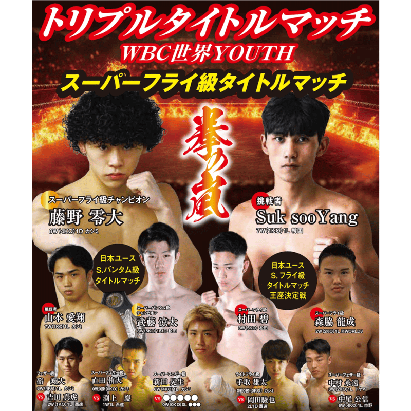 ボクシングポスターWBC世界フライ級タイトル　ボンサクレックVS トラッシュ中沼 ボクシングポスターWBC世界フライ級タイトルボンサクレックVS