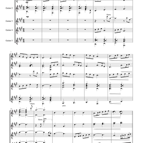 ギター５重奏のための＜Estrellita Trilogy＞ 作曲：大橋俊希