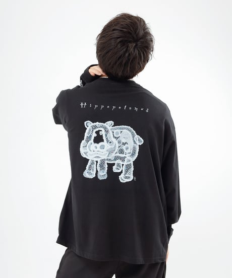 【再販売】taniCo L/S Tシャツ “ Hippopotamus”（全2色）