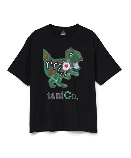 【再販売】taniCo. S/S Tee “Tyrannosaurus”（Green/Black）