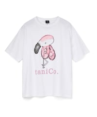 【再販売】taniCo. S/S Tee “Flamingo”（White）