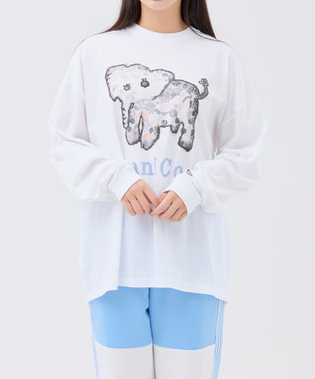 【再販売】taniCo. L/S Tee “Elephant”（White）