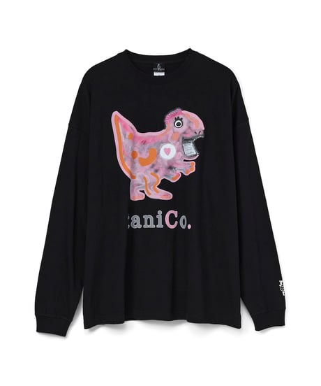 【再販売】taniCo. L/S Tee “Tyrannosaurus”（Black）