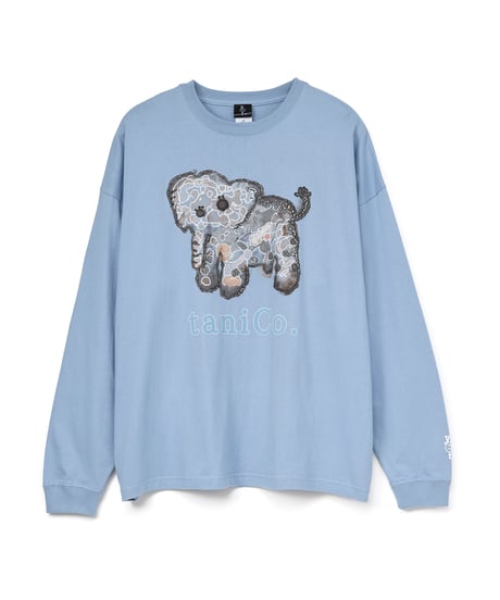 【再販売】taniCo. L/S Tee “Elephant”（Blue）