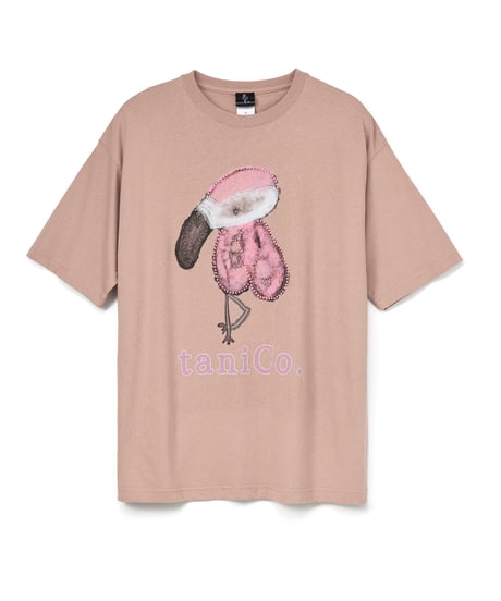 【再販売】taniCo. S/S Tee “Flamingo”（Pink）