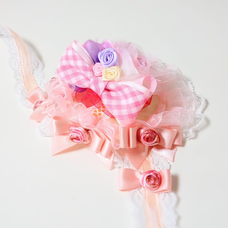 ベルベットピンクドレス/リボン sash_2202-16a.jpg