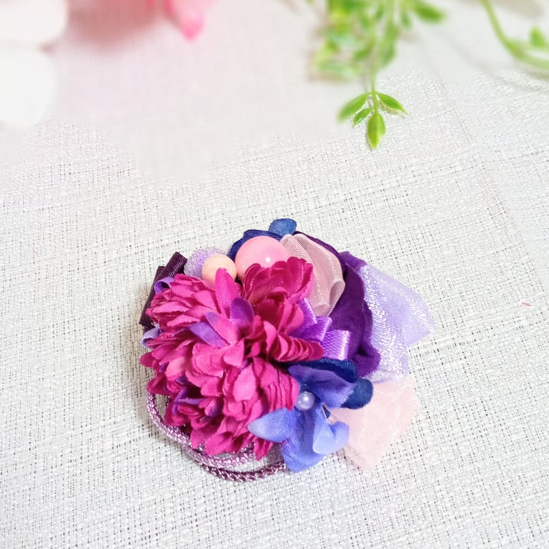 corsage ヘッドドレス用 #y04 赤紫&ピンク、パープル | fu corsage ヘッドドレス用 #y04 赤紫&ピンク、パープル | fu