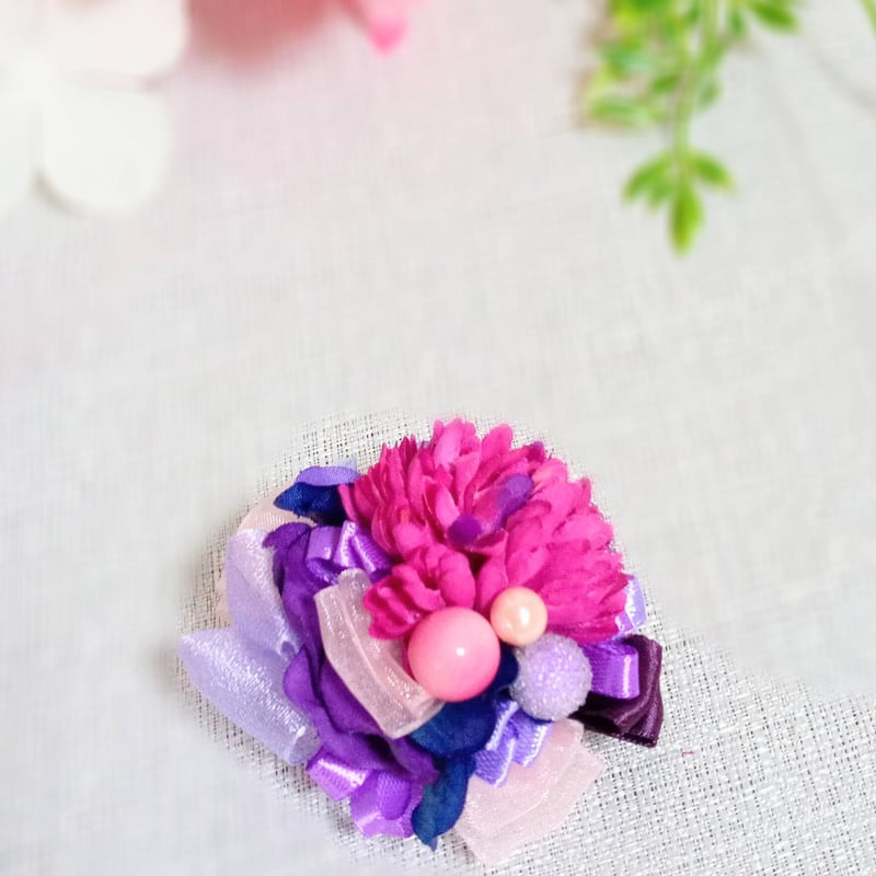 corsage ヘッドドレス用 #y04 赤紫＆ピンク、パープル | fu