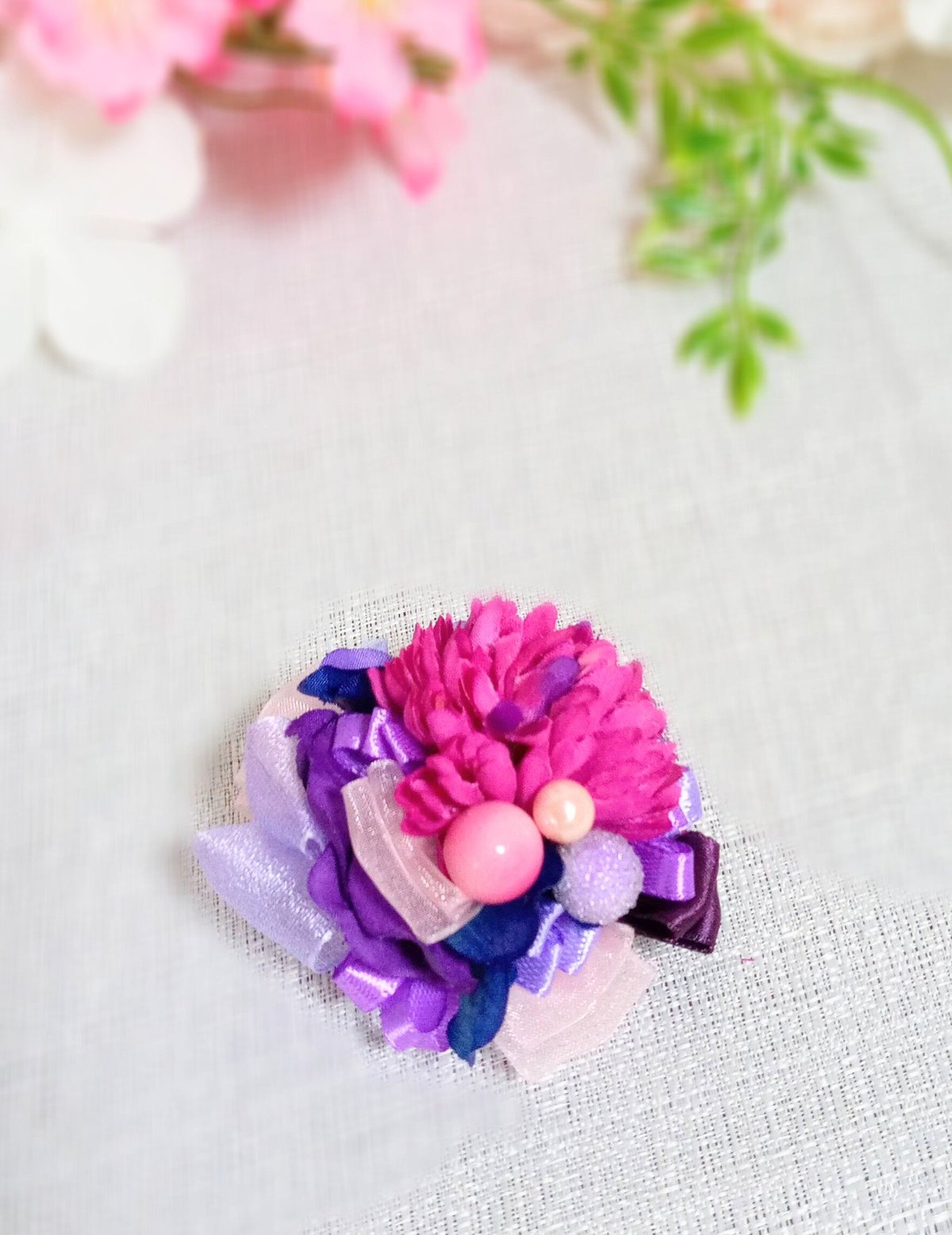 corsage ヘッドドレス用 #y04 赤紫&ピンク、パープル | fu corsage ヘッドドレス用 #y04 赤紫&ピンク、パープル | fu