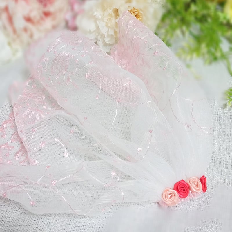headdress veil ロングベール #V04 ピンク | fururu headdress veil ロングベール #V04 ピンク | fururu