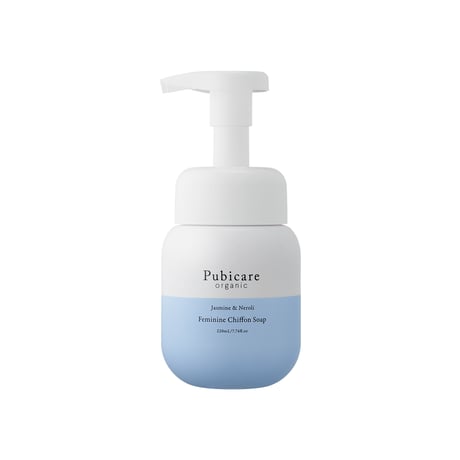 フェミニン シフォン ソープ＜ローズ＆イランイラン/ジャスミン＆ネロリ/キンモクセイ＆アプリコット/＞各220ｍL　Pubicare organic