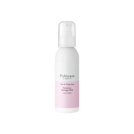 フェミニン マッサージミルク ＜ローズ＆イランイラン＞125mL　Pubicare organic