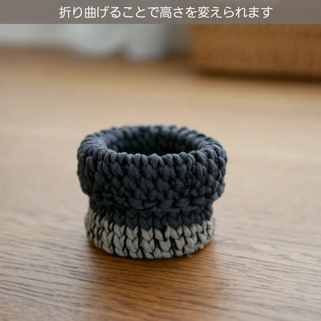 2way 小物入れ/ポーチ Mサイズ（ダークグレー）