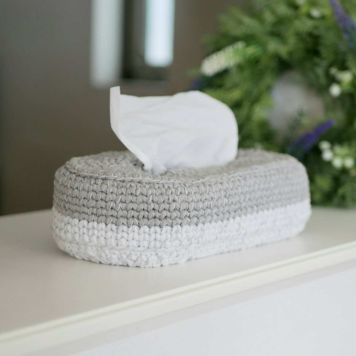 手編みボックスティッシュカバー・車用バックポケット(みぃhoney♡様