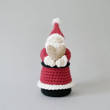 ハートをお届け♡手編みの小さなクリスマス飾り / 置物 オブジェ