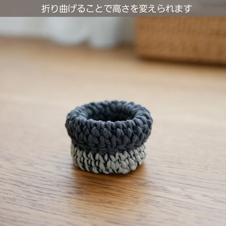 2way 小物入れ/ポーチ Sサイズ（ダークグレー）