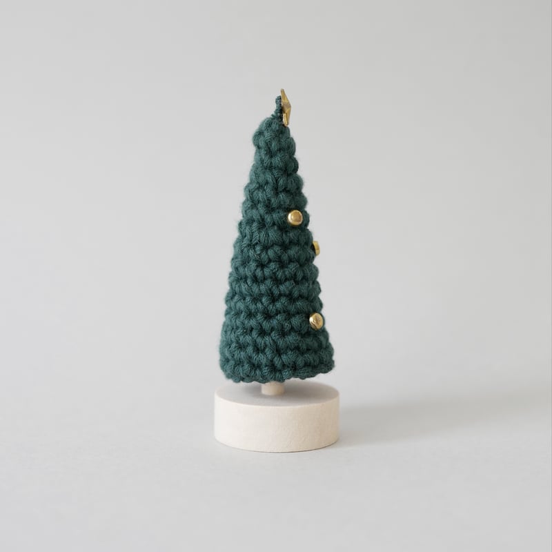 ハートときめく♡手編みの小さなクリスマス飾り / 置物 オブジェ