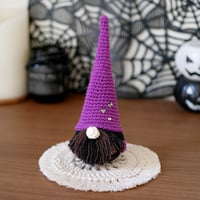 【Lサイズ】ハロウィン飾り こびとの置物 パープル