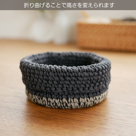 2way 小物入れ/ポーチ Lサイズ（ダークグレー）