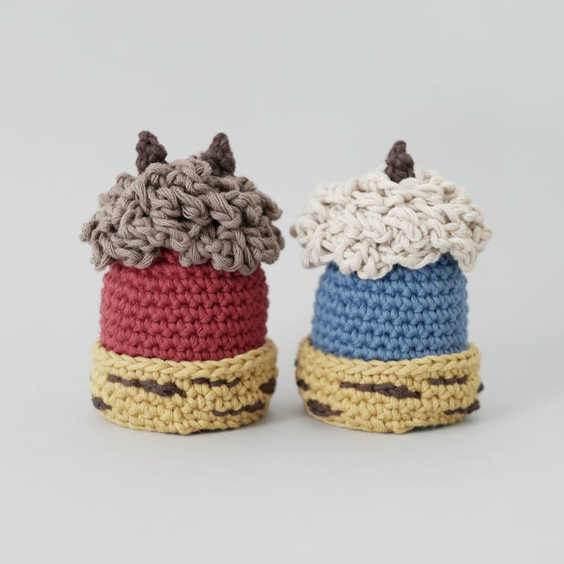 鬼・小鬼の置物　_ハンドメイド 手編み 小物入れ 鬼・小鬼の置物 _ハンドメイド 手編み 小物入れ