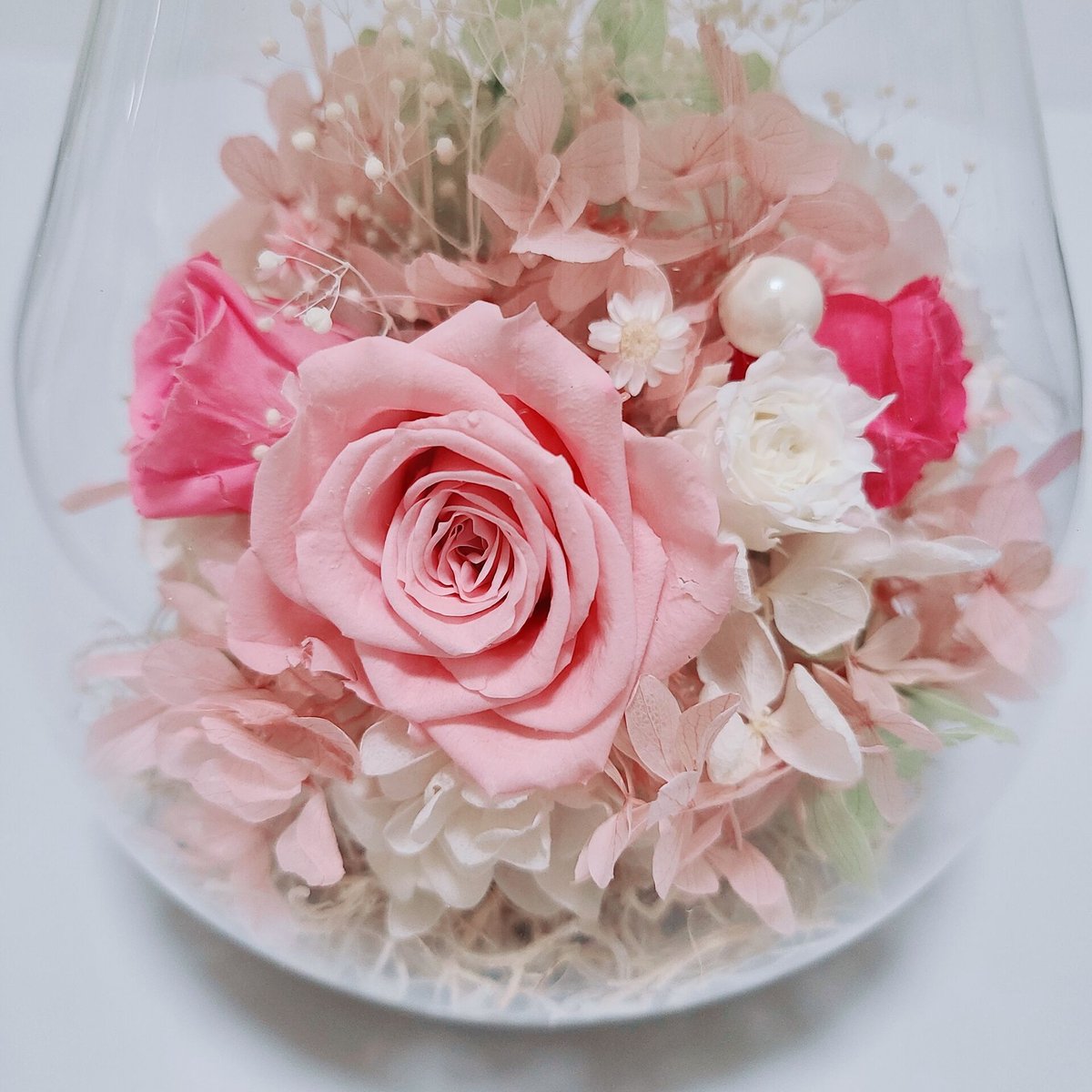 ブリザードフラワー ボトルランプ ピンクパール | Marry Mee