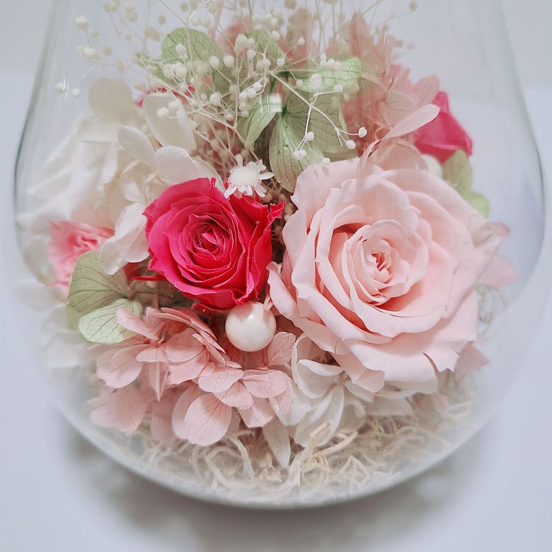 ブリザードフラワー ボトルランプ ピンクパール | Marry Mee