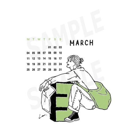 2024 Calendar Set【white】スマホ壁紙