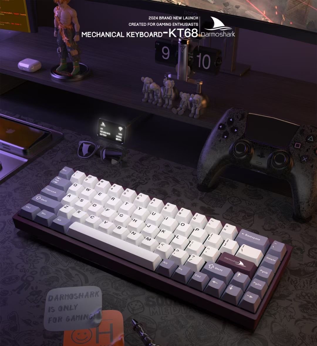 【6月分事前受付】Darmoshark KT68 通常モデル ゲーミングキーボード 磁気リニアスイッチ ラピッドトリガー メカニカル 65%アルミケース US配列 国内正規品 【6月分事前受付】Darmoshark KT68 通常モデル ゲーミングキーボード 磁気リニアスイッチ ラピッドトリガー メカニカル 65%アルミケース US配列 国内正規品