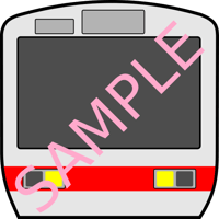 赤色電車　イラスト
