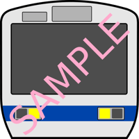 青色電車　イラスト