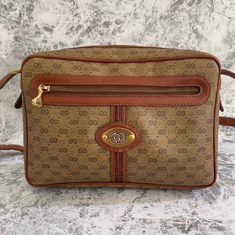 2-25025 GUCCI オールドグッチ ミニ ショルダーバッグ ベージュ 