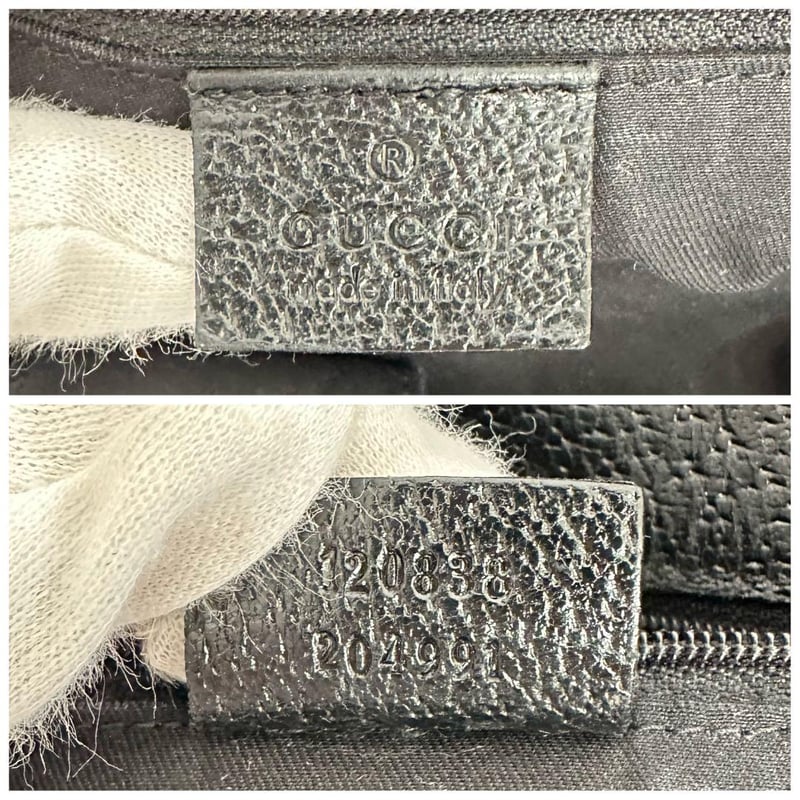 自00223 グッチ GUCCI トートバッグ レザー GGキャンバス ブラック 黒