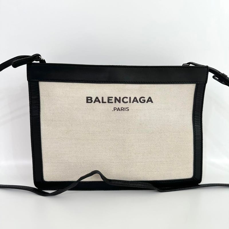 g00407 バレンシアガ BALENCIAGA ショルダーバッグ キャンバス レザー