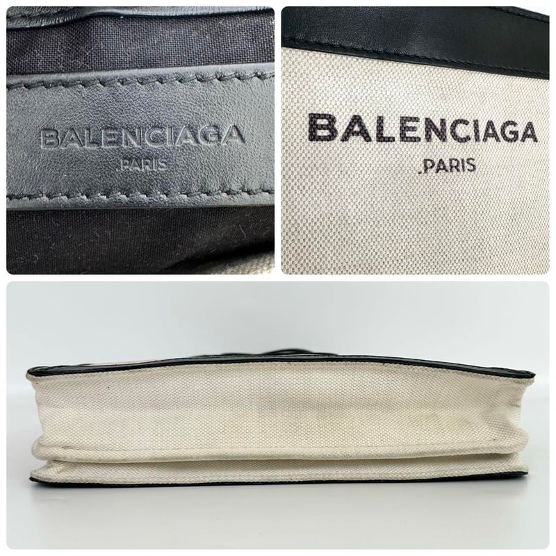g00407 バレンシアガ BALENCIAGA ショルダーバッグ キャンバス レザー
