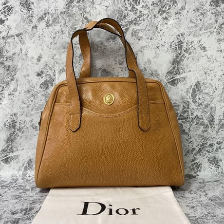 1-35735 Christian Dior ディオール ハンドバッグ キャメル レザー
