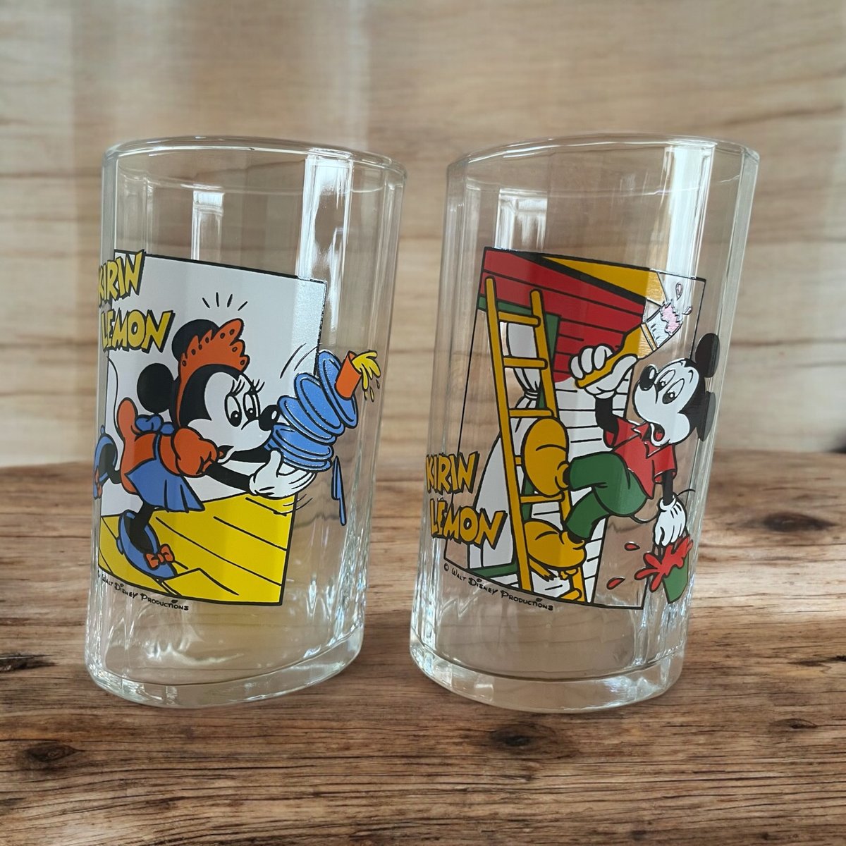 キリンレモンノベルティ おっとっとグラス ディズニーグラス2個