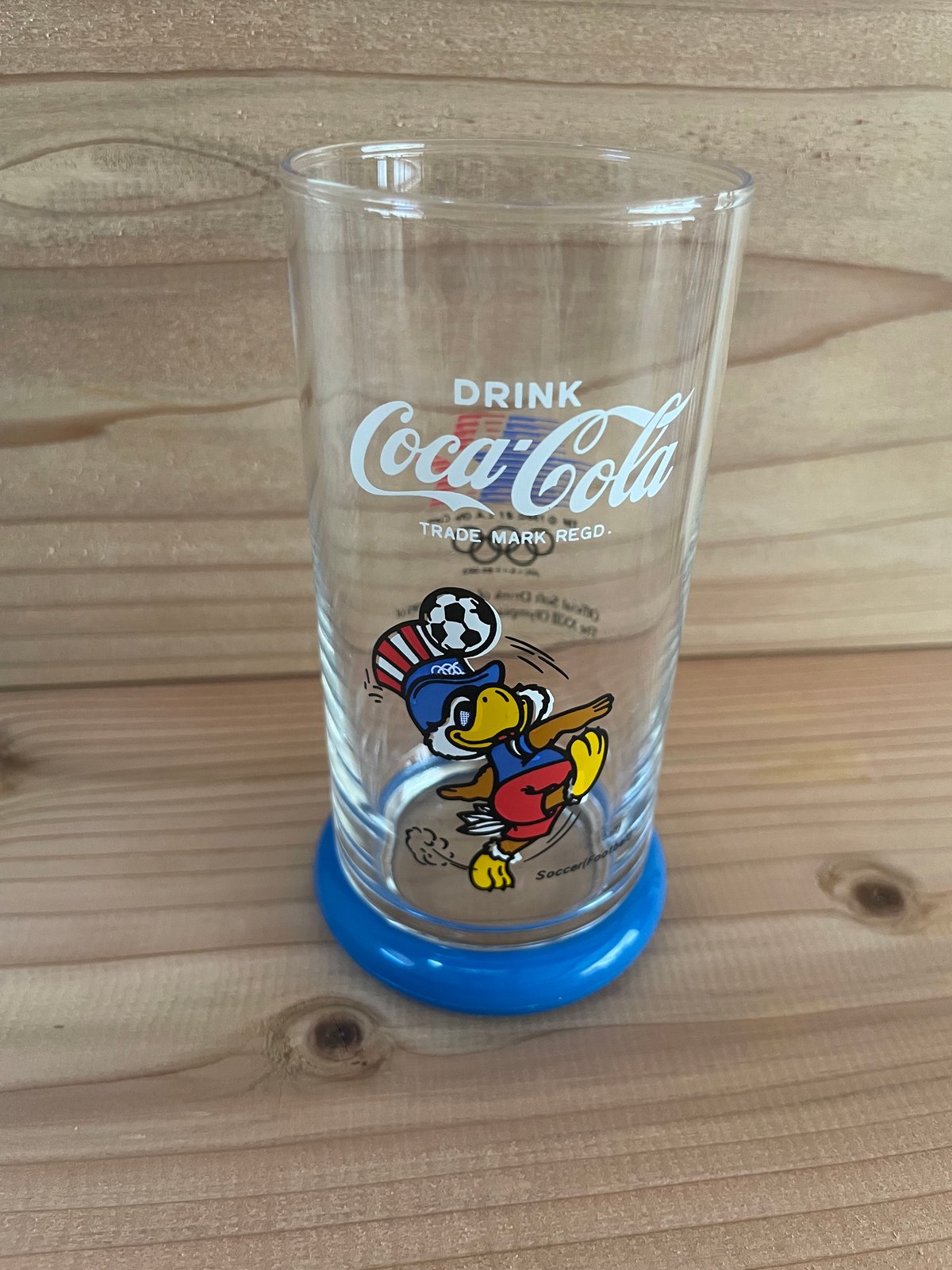 コカコーラ、1984年ロサンゼルスオリンピックイーグルサムグラス コカコーラ イーグルサム 1984年オリンピックグラス ブルー