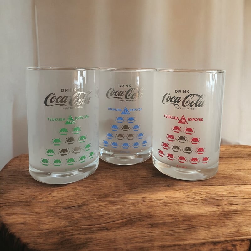 コカコーラ つくば万博'85 コスモ星丸グラス 3個セット | STAY RETRO