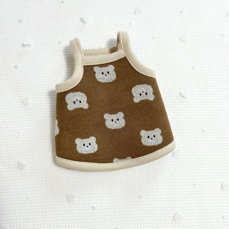 モルモット服 くまさん柄 ブラウン | モルモット服専門 morucolle